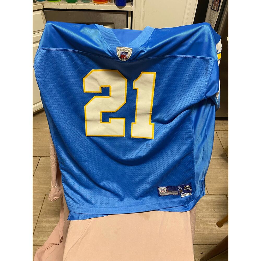 Blue Stitch LaDainian Tomlinson Chargers 21 Jersey Reebok NFL Blue Size XL